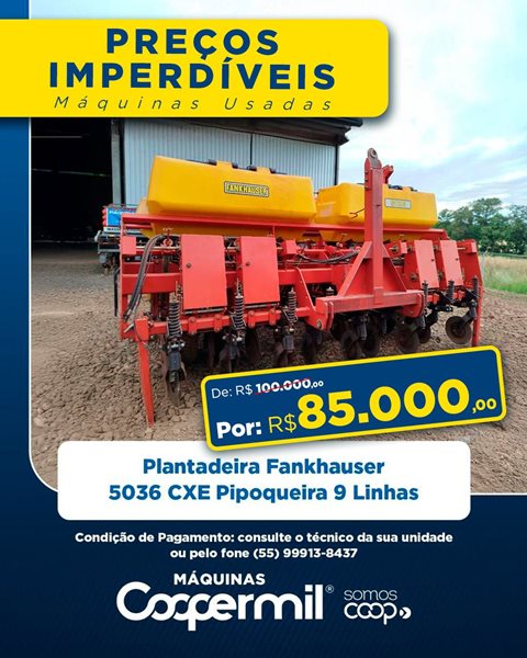 Plantadeira Fankhauser 5036 CXE  Pipoqueira 9 Linhas