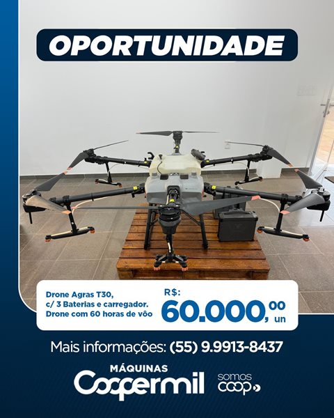 Drone Agras T30 - 60 horas de vôo