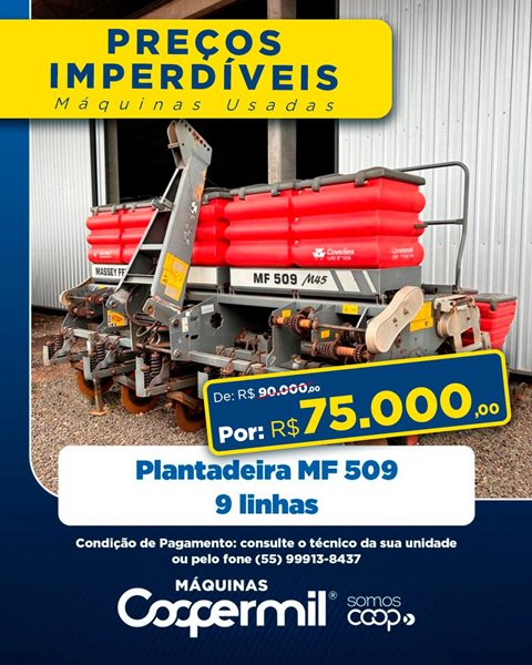 Plantadeira MF 509 9 Linhas