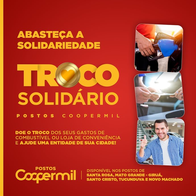 Coopermil implanta Troco Solidário na rede de postos