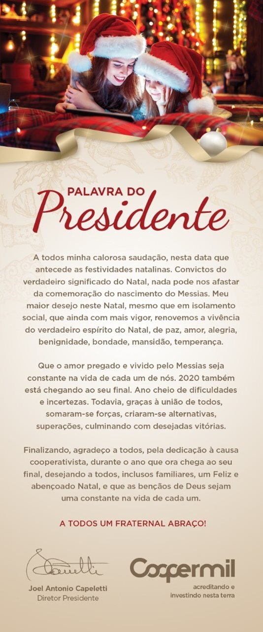 PALAVRA DO PRESIDENTE NATAL 2020