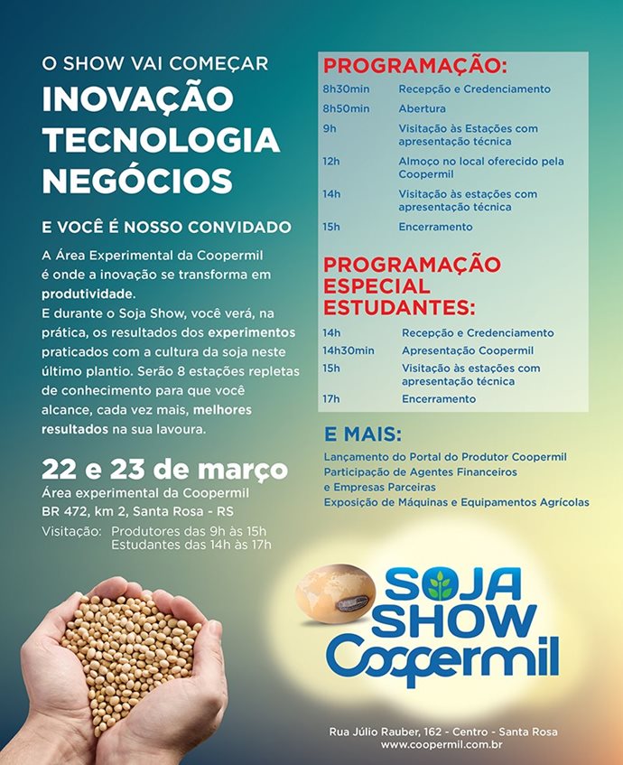 Vai começar o Soja Show
