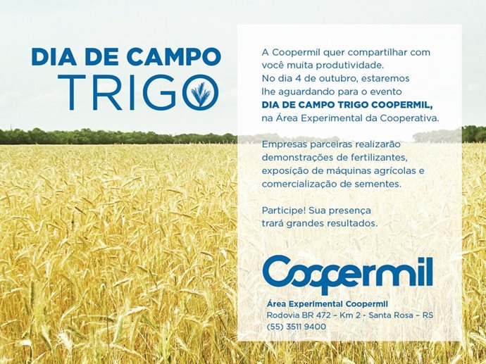 Coopermil prepara Dia de Campo Trigo