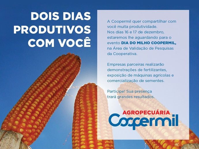 Dia do Milho Coopermil será realizado na próxima semana
