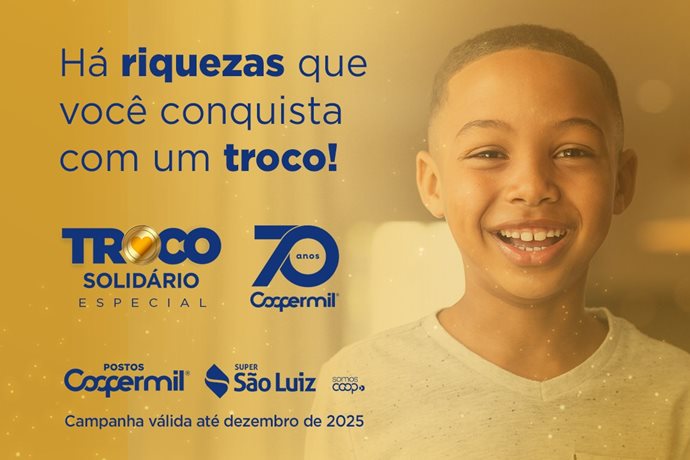 EDIÇÃO ESPECIAL DO TROCO SOLIDÁRIO COOPERMIL CUMPRE A META DE ARRECADAR R$ 70 MIL