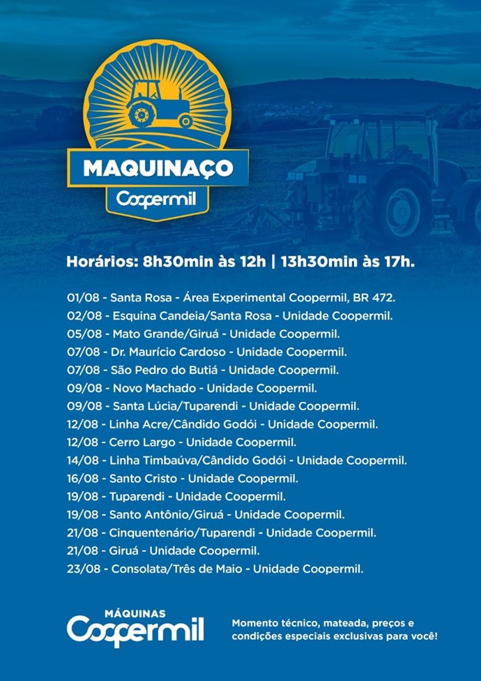 Coopermil realiza em Agosto a Primeira Edição do “Maquinaço Coopermil”