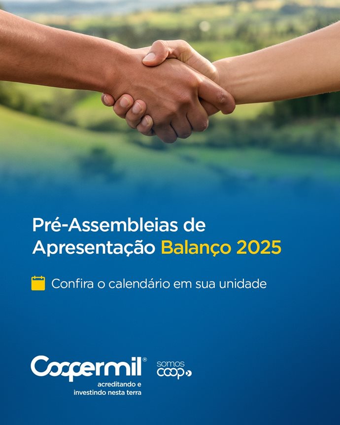 Coopermil divulga calendário de apresentação do balanço 2025 ao quadro social