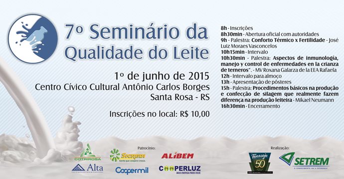 Coopermil é apoiadora de Seminário do Leite